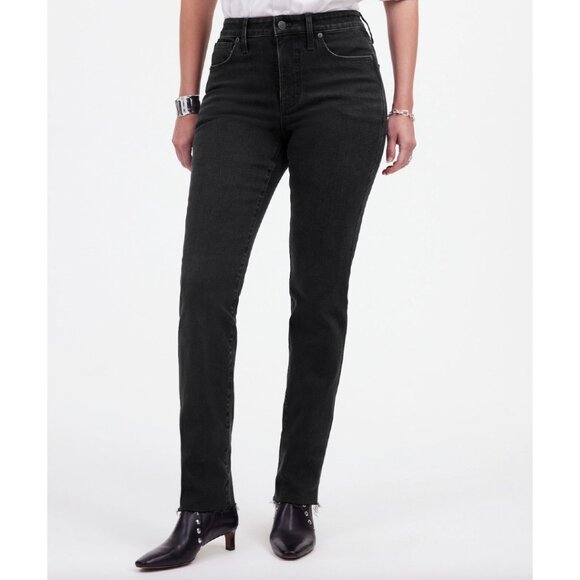 NWT Madewell The Petite Curvy Stovepipe Jeans Womens 32 32P Armand Wash NS092 - Picture 1 of 12